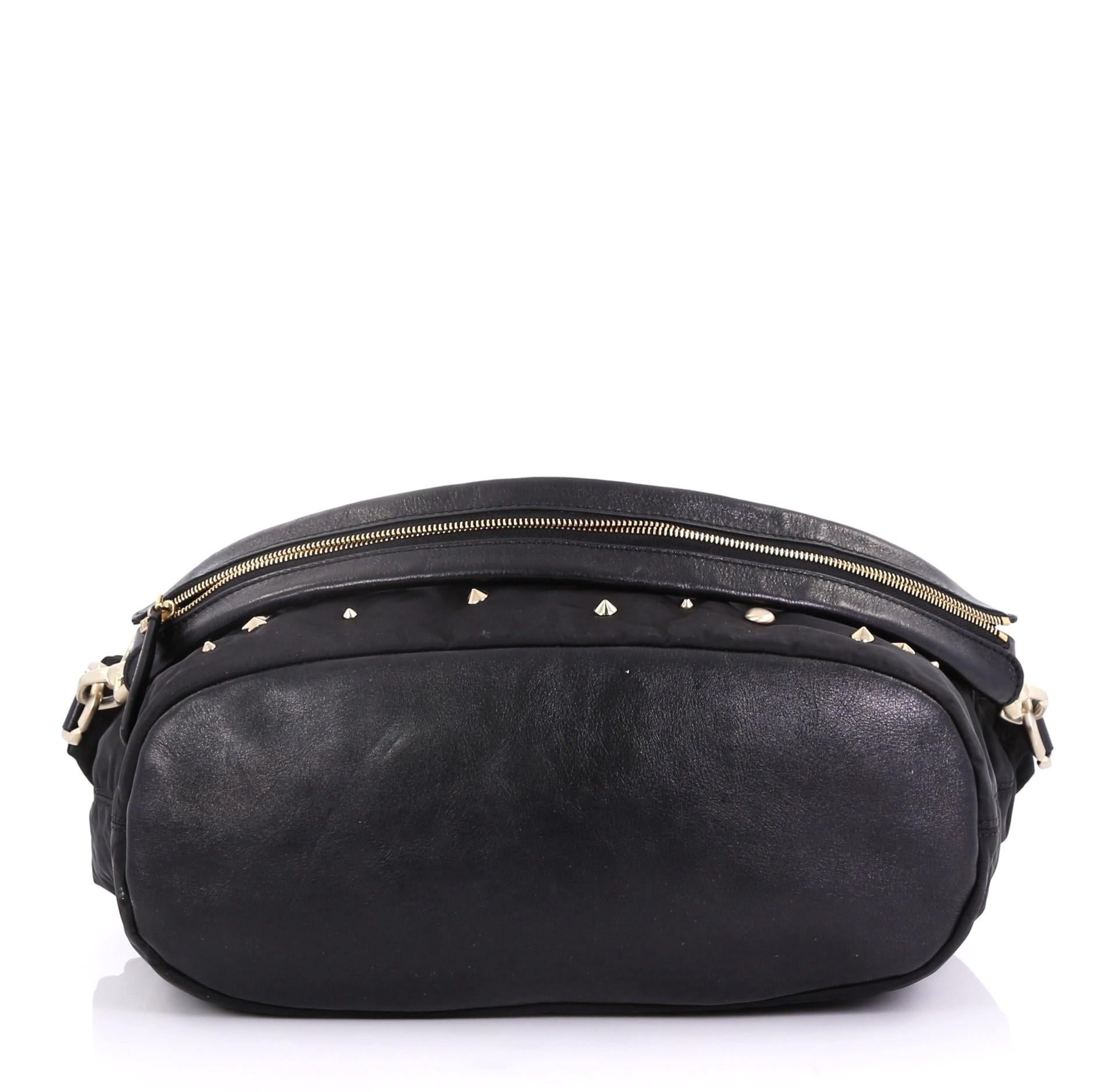 Women's Givenchy Nightingale Satchel Studded Nylon Medium