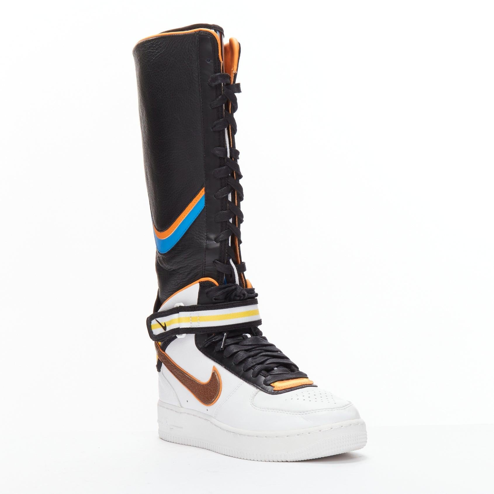 GIVENCHY NIKE Riccardo Tisci Air Force 1 Boot SP sneaker boot US8 EU38
Reference: BSHW/A00177
Brand: Nike
Designer: Riccardo Tisci
Model: Air Force 1 Boot SP
Collection: RT Tisci
Material: Leather, Fabric
Color: Black, Multicolour
Pattern: