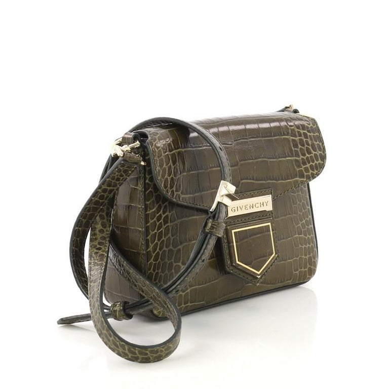 Givenchy Nobile Crossbody Bag Crocodile Embossed Leather Mini at