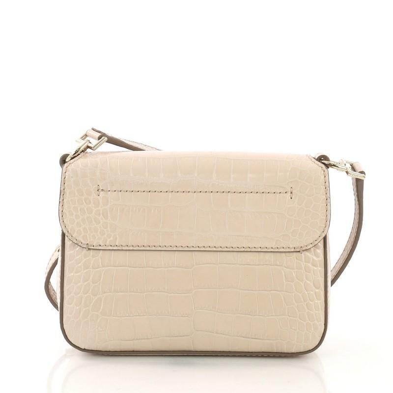 Givenchy Nobile Crossbody Bag Crocodile Embossed Leather Mini In Good Condition In NY, NY
