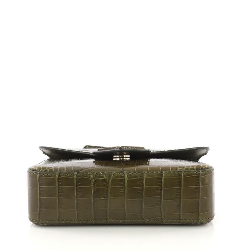 Black Givenchy Nobile Crossbody Bag Crocodile Embossed Leather Mini