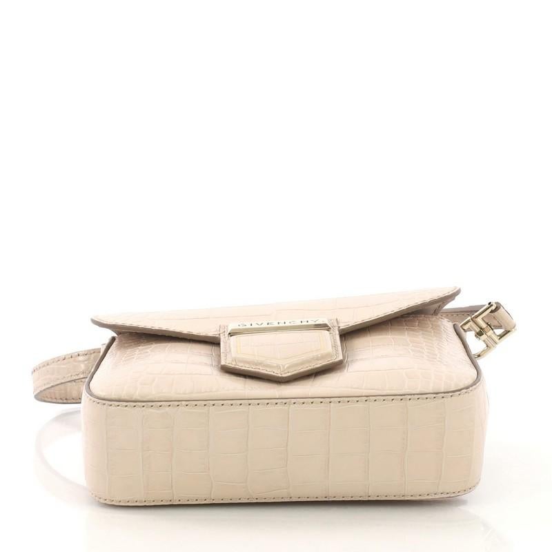 Women's or Men's Givenchy Nobile Crossbody Bag Crocodile Embossed Leather Mini