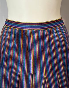 Givenchy Nouvelle Boutique Colorful Sheer Striped Long Skirt