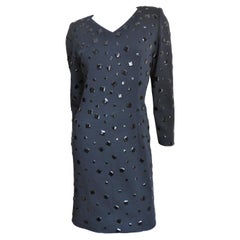 Givenchy Nouvelle Boutique-Kleid mit Applikationen 1980er Jahre