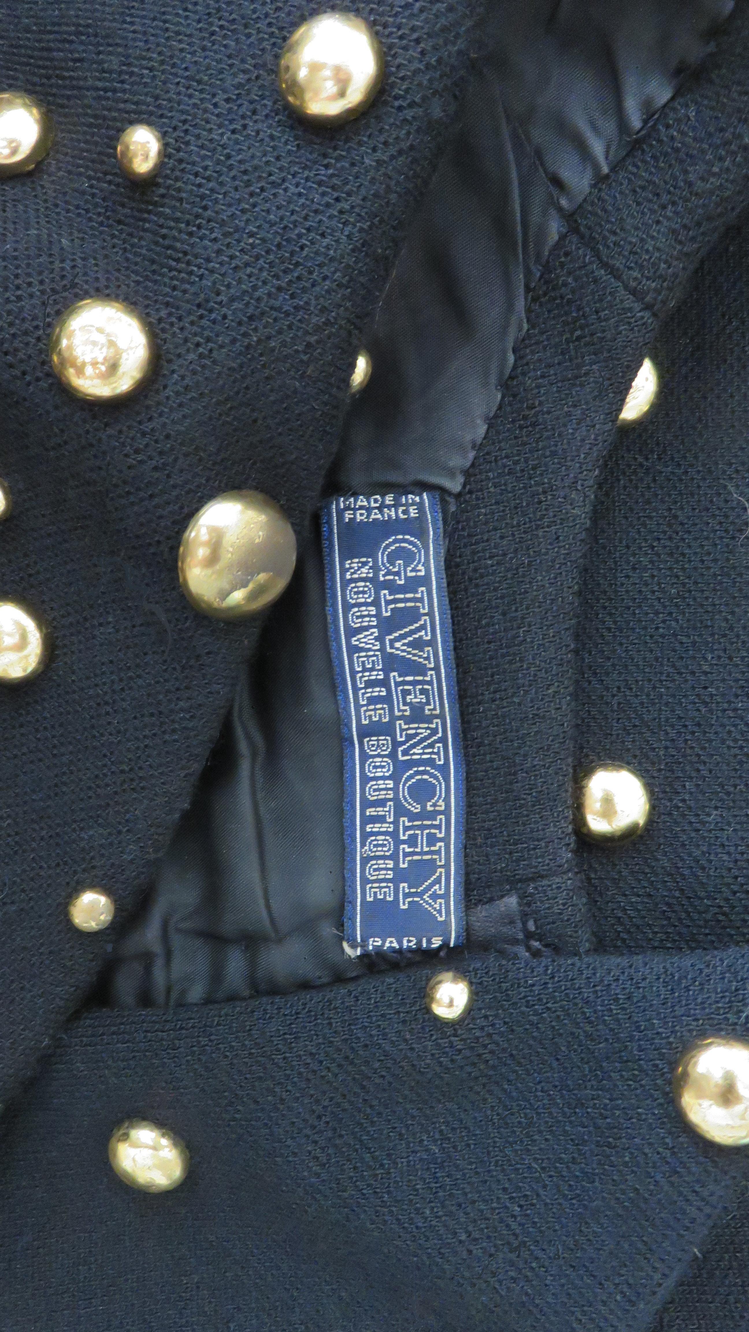Robe longue et portefeuille à clous Givenchy Nouvelle Boutique des années 1970  en vente 13