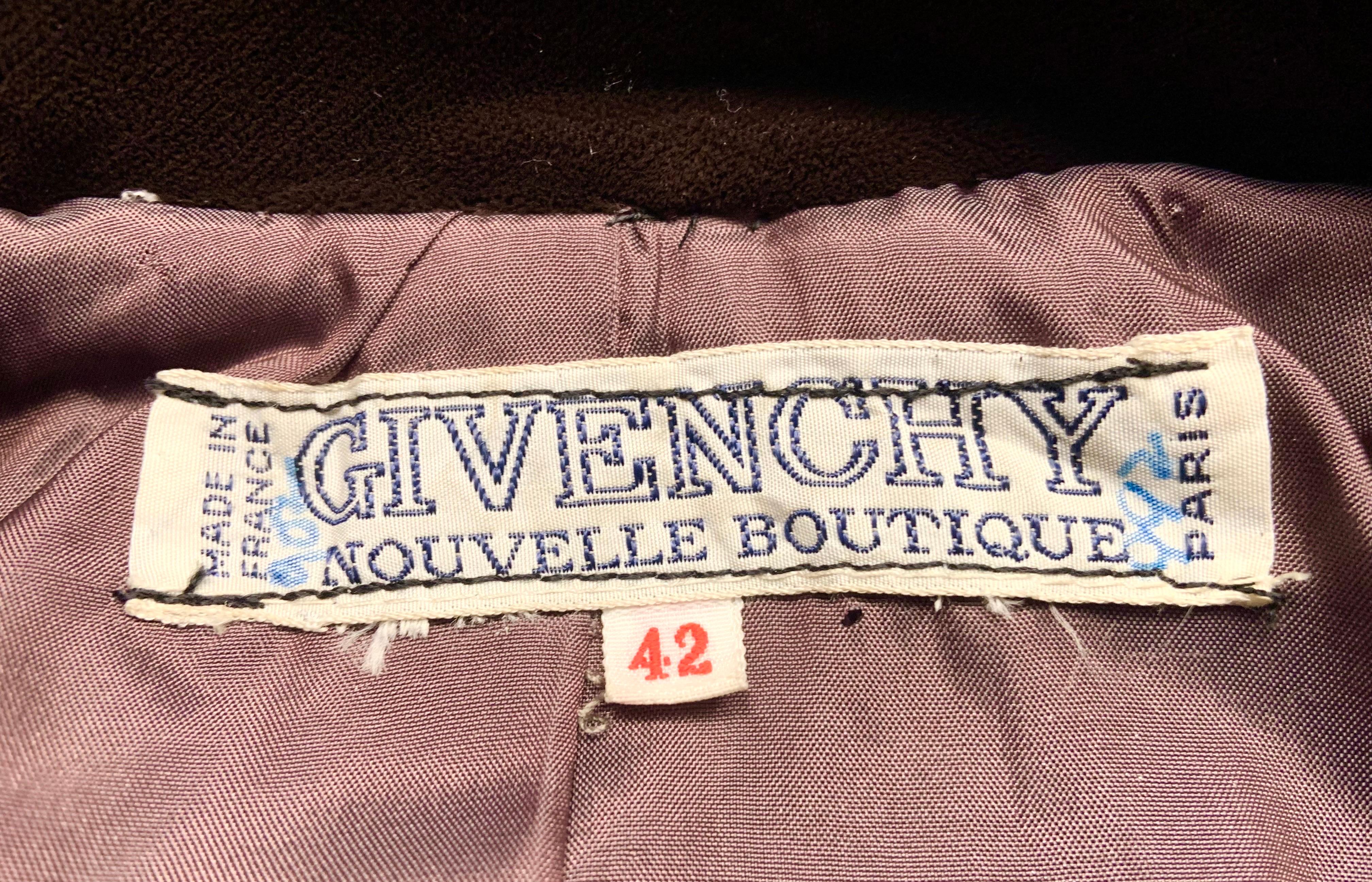 Givenchy Nouvelle Boutique Vintage Herringbone Wool Blazer For Sale 3