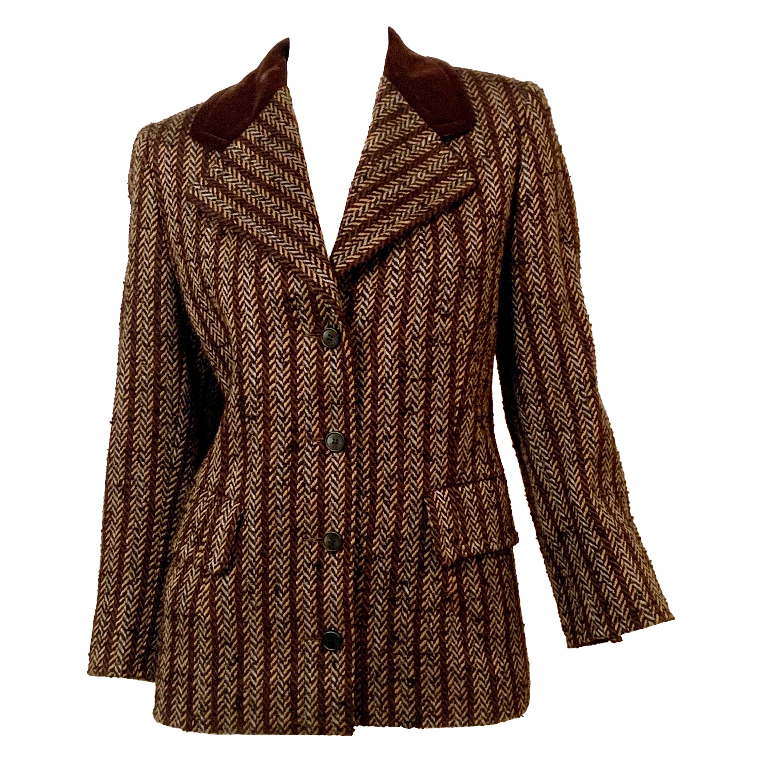 Givenchy Nouvelle Boutique Vintage Blazer in lana a spina di pesce