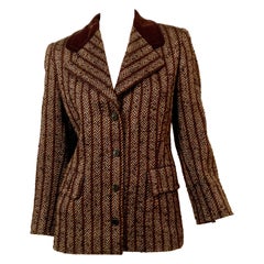 Givenchy Nouvelle Boutique Vintage Blazer in lana a spina di pesce