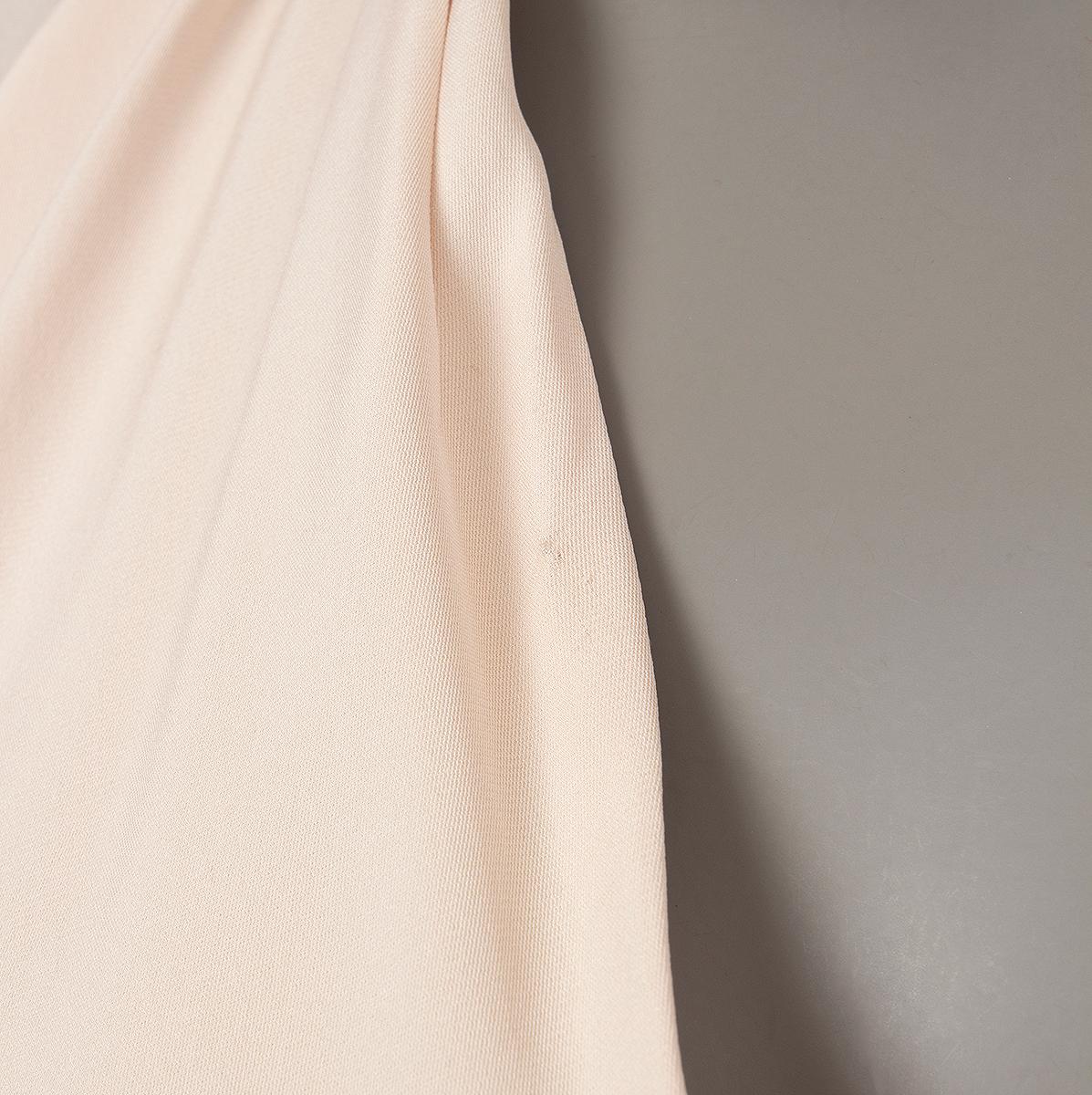 GIVENCHY nude silk DRAPED TIE WAIST LONG SLEEVE Dress 40 M For Sale 3