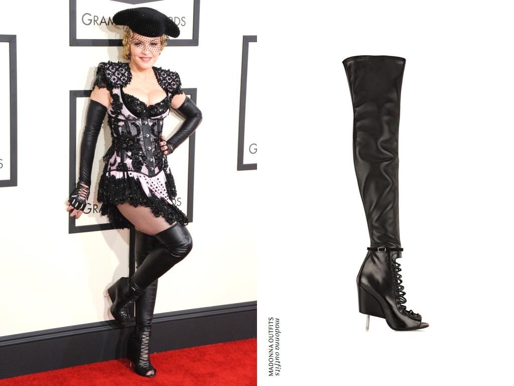 Givenchy Nunka Leather Thigh High Boots Black For Sale 9