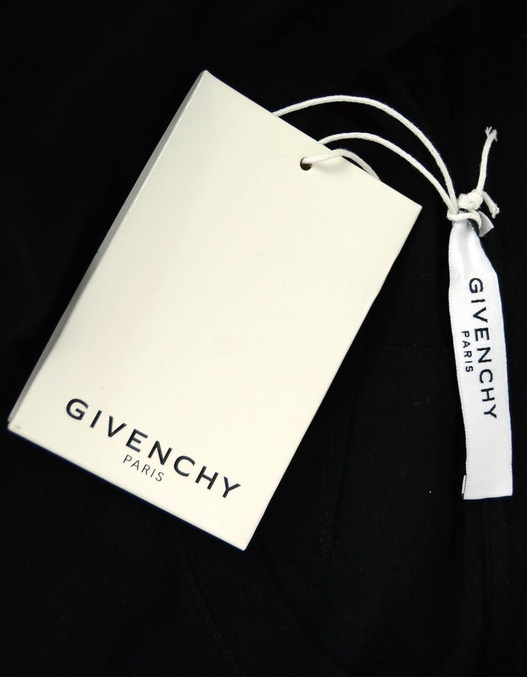 Givenchy NWT Black/White Distressed Logo Oversized T-Shirt sz Medium For Sale 2