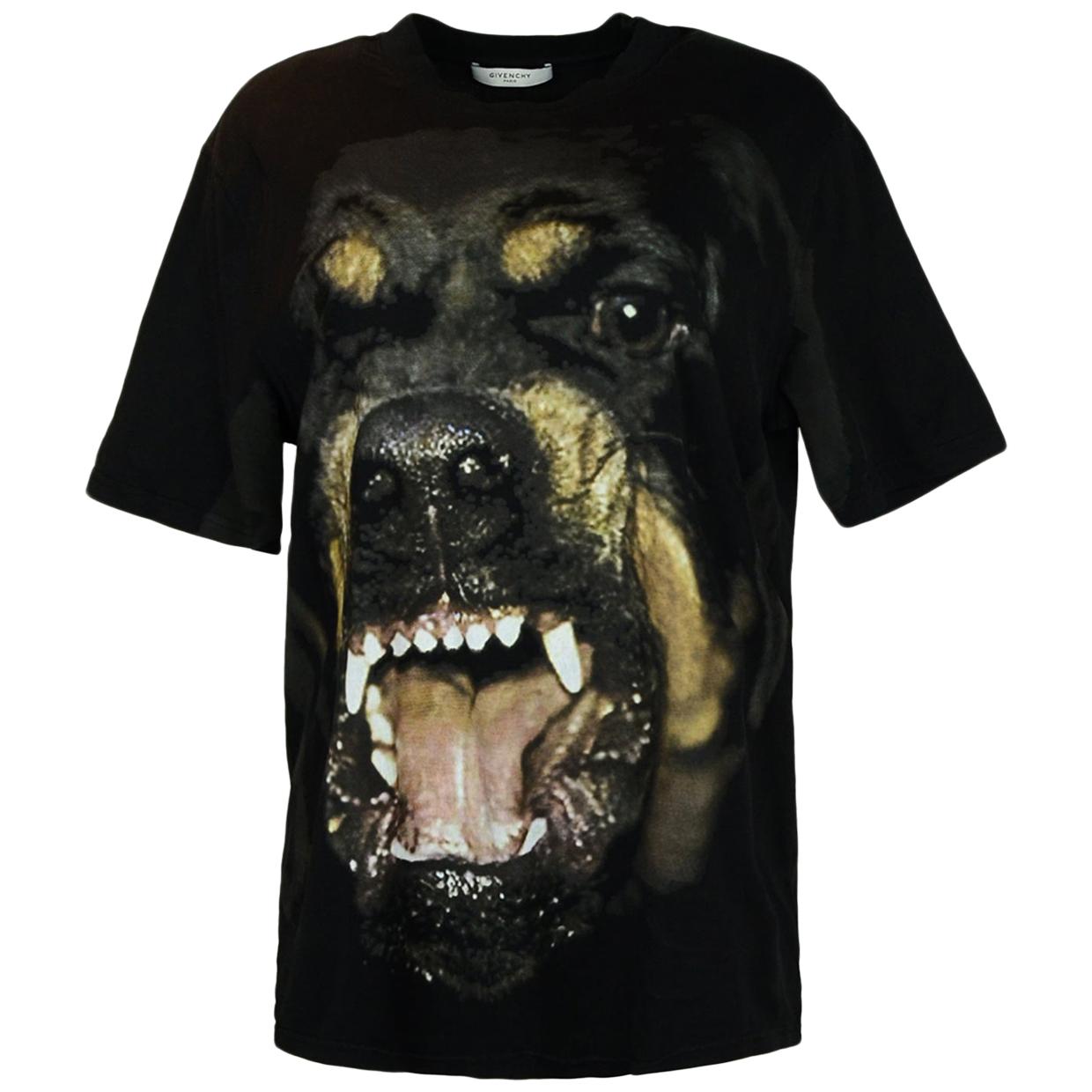 Givenchy NWT Unisex Black Cotton Oversized Rottweiler Printed T-Shirt sz Medium