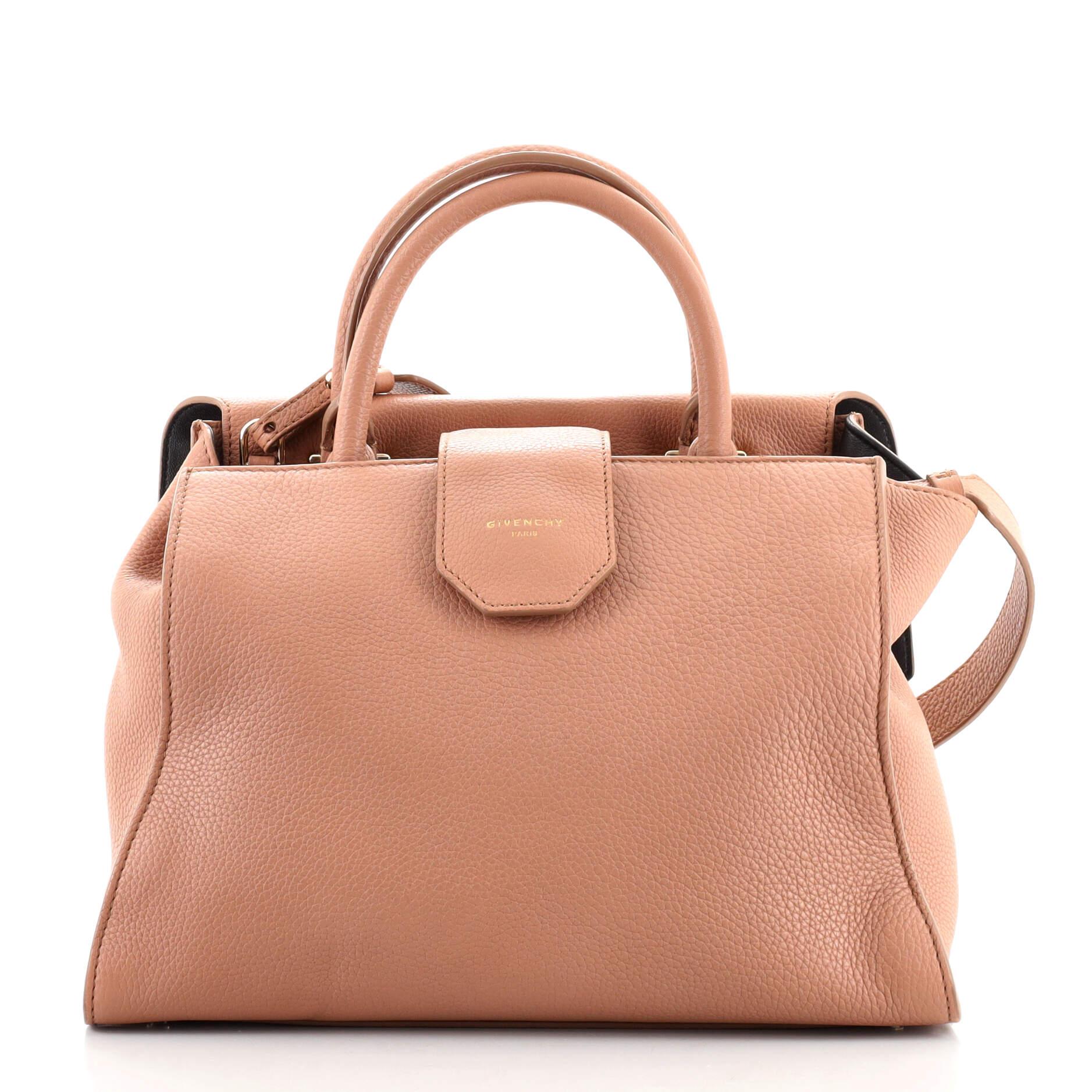 Givenchy Obsedia Satchel Leather Small In Good Condition In NY, NY