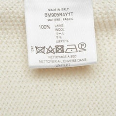 Givenchy Off-White Intarsia Wool Knit Turtle Neck Sweater M