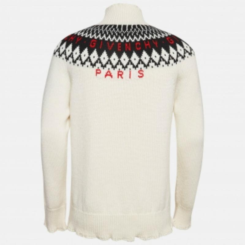 Givenchy Off-White Jersey de punto de lana con cuello de tortuga M en Bueno estado para la venta en Dubai, Al Qouz 2