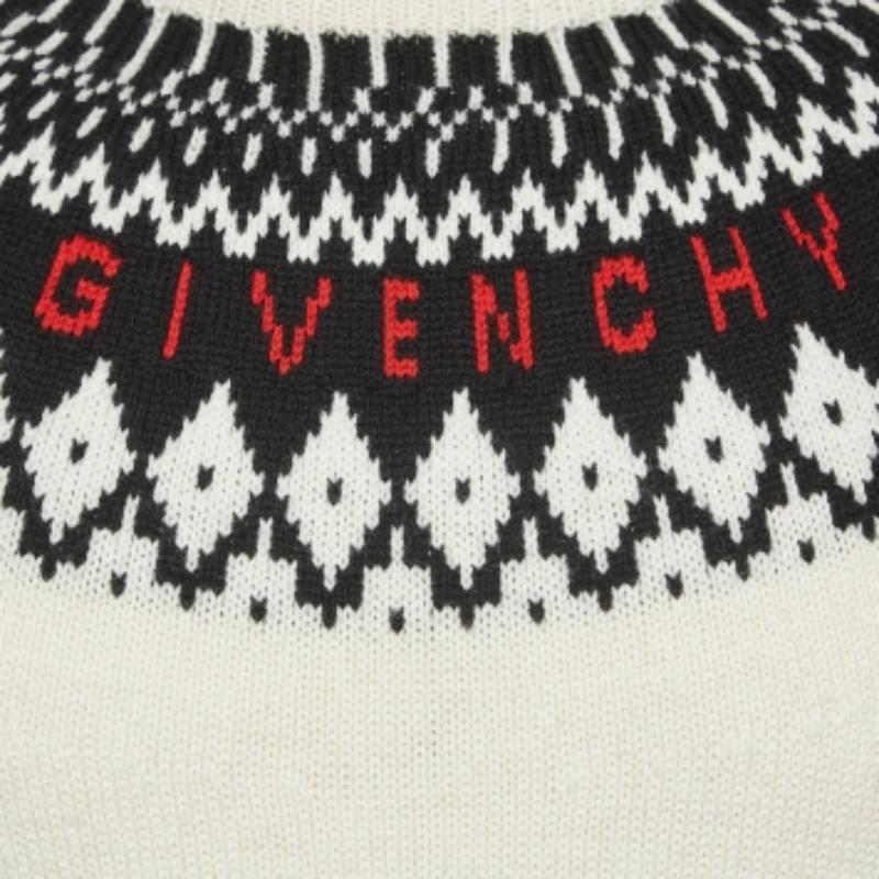 De los hombres Givenchy Off-White Jersey de punto de lana con cuello de tortuga M en venta