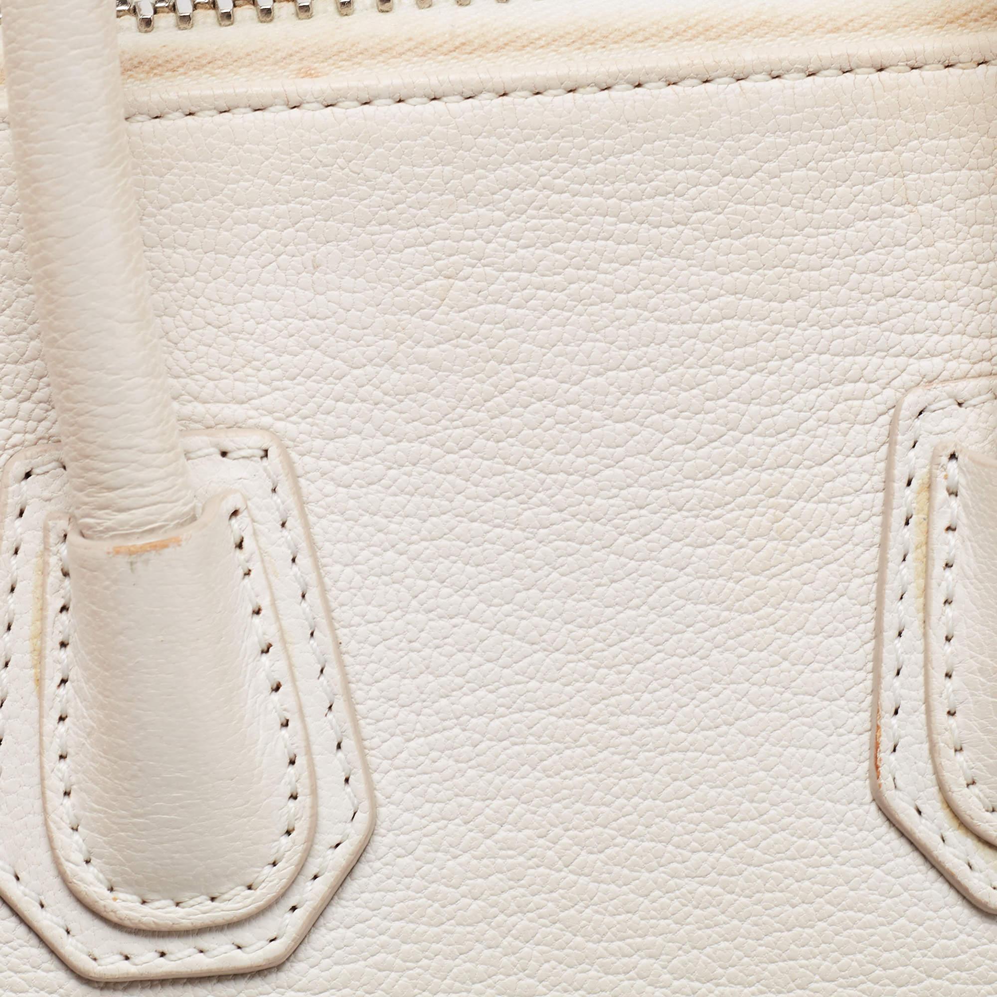Givenchy Off White Leather Mini Antigona Satchel For Sale 5