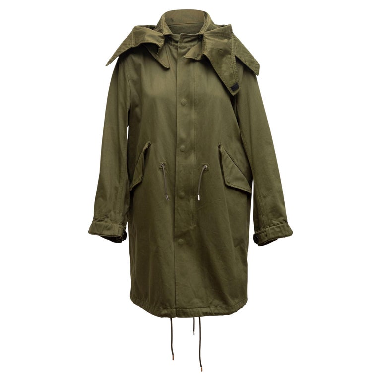 Givenchy Olive & Multicolor Printed Cotton Parka