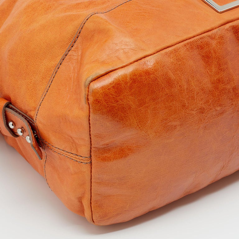 Givenchy Orange Leather Satchel For Sale at 1stDibs
