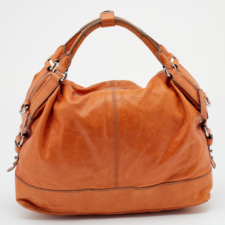 Givenchy Orange Leather Satchel For Sale at 1stDibs