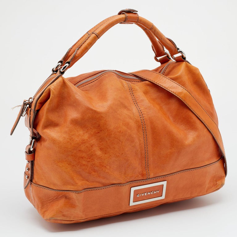 Givenchy Orange Leather Satchel For Sale at 1stDibs