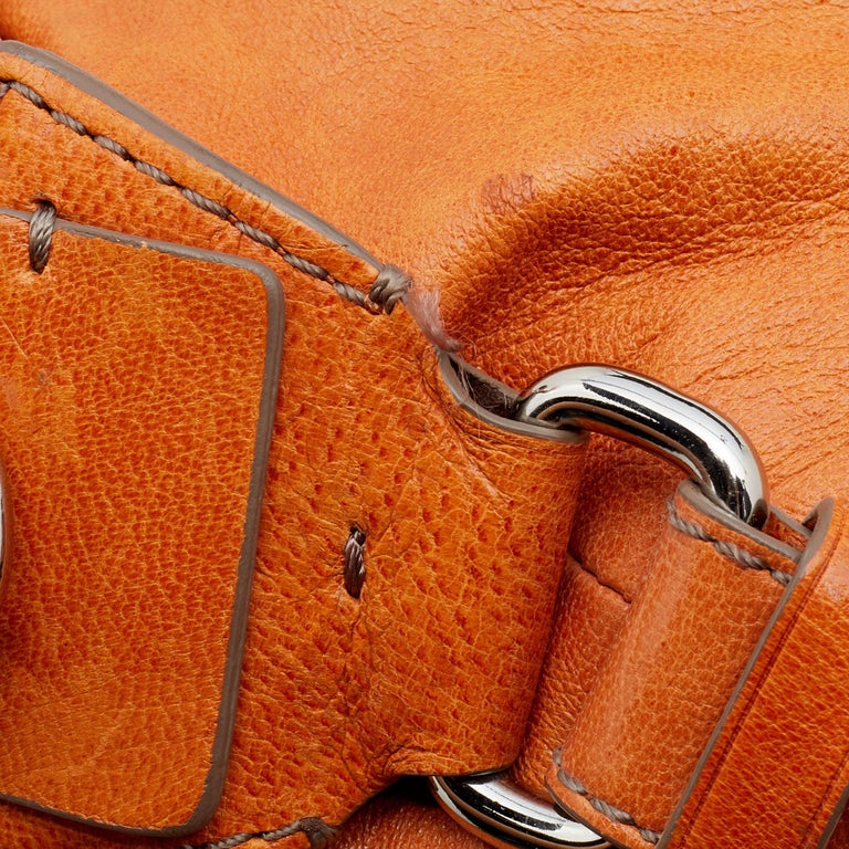 Givenchy Orange Leather Satchel For Sale at 1stDibs