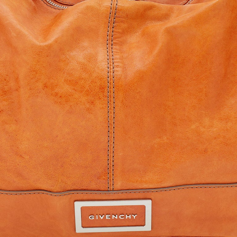 Givenchy Orange Leather Satchel For Sale at 1stDibs