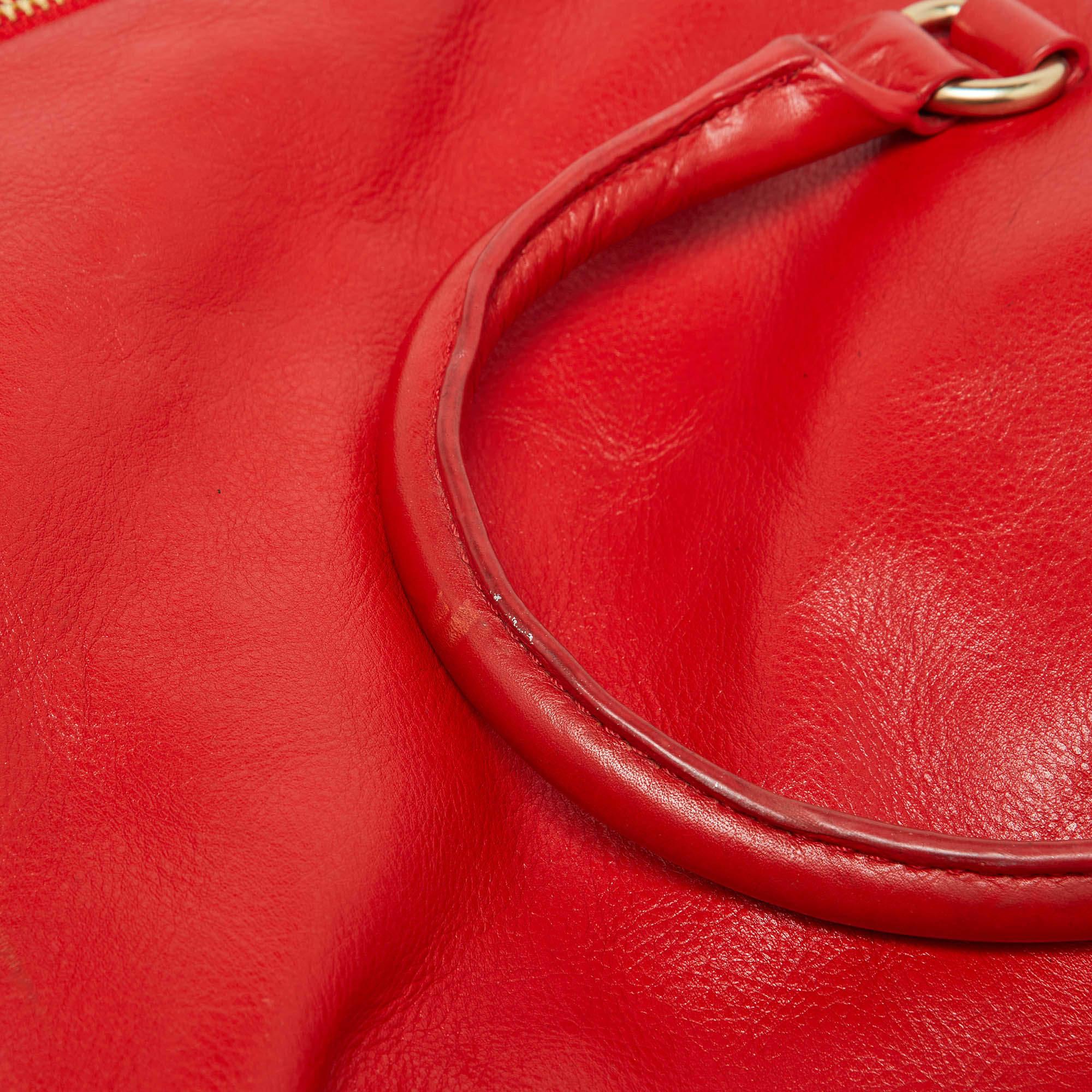 Givenchy Orange Leather Zip Tote 2