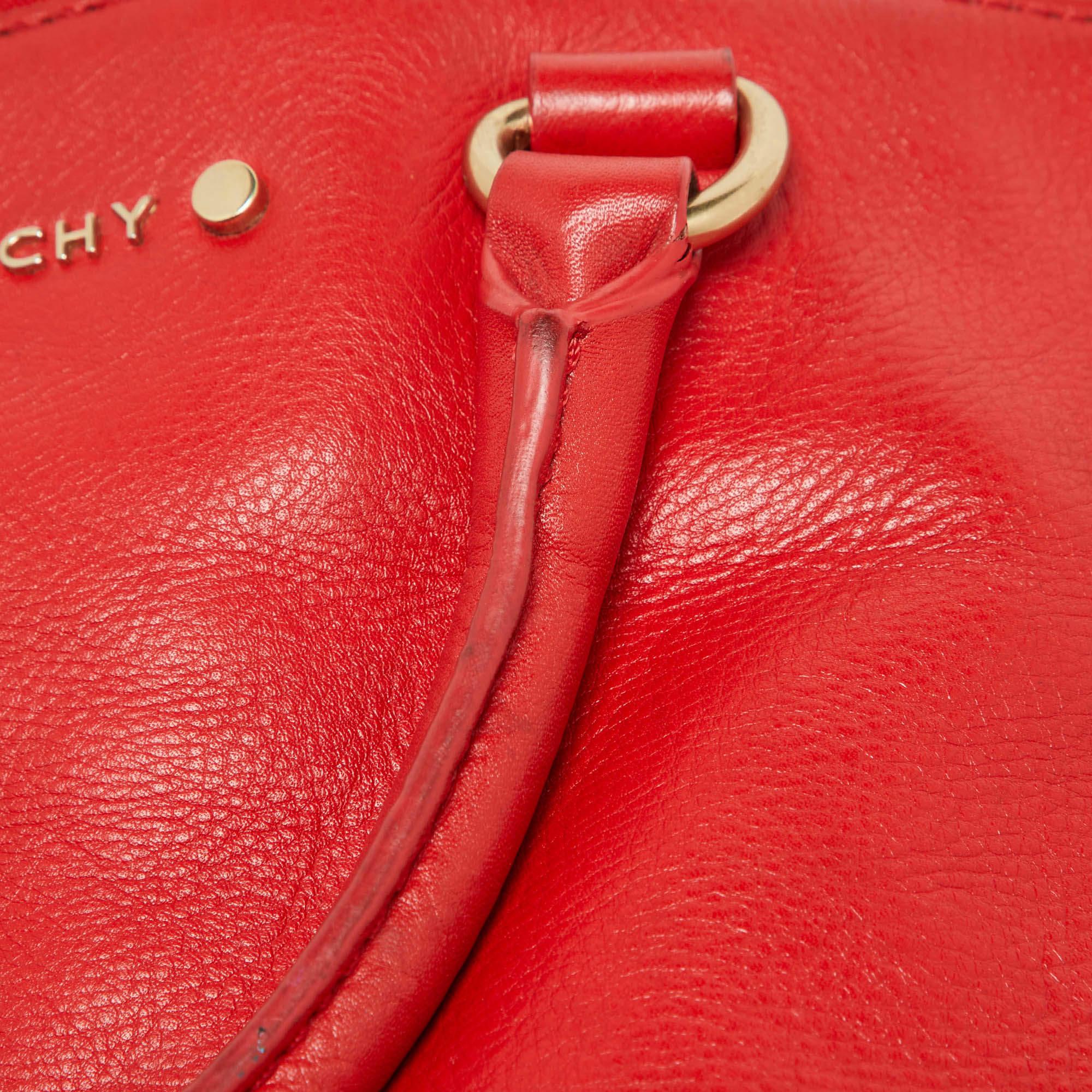 Givenchy Orange Leather Zip Tote 3