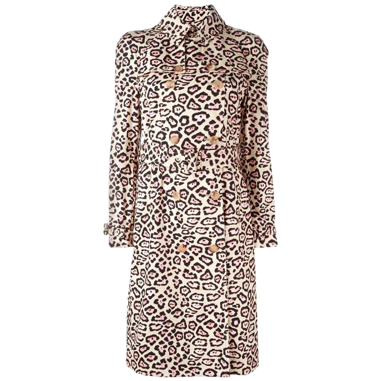 Givenchy Oversized Leopard-Print Trench Coat