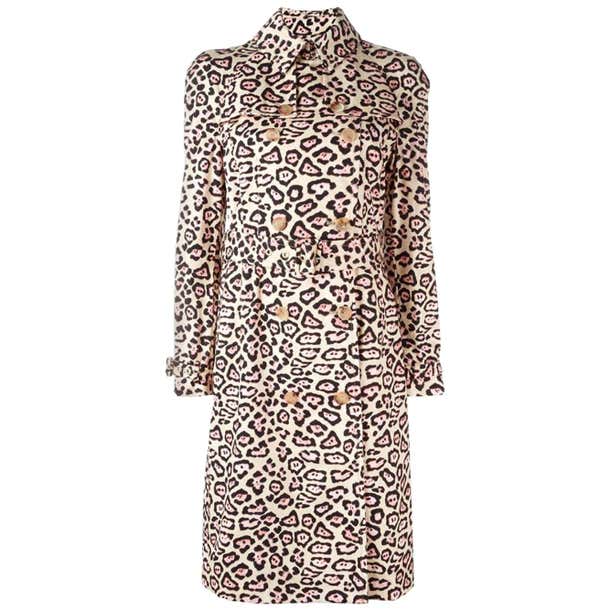 Givenchy Oversized Leopard-Print Trench Coat For Sale at 1stDibs ...