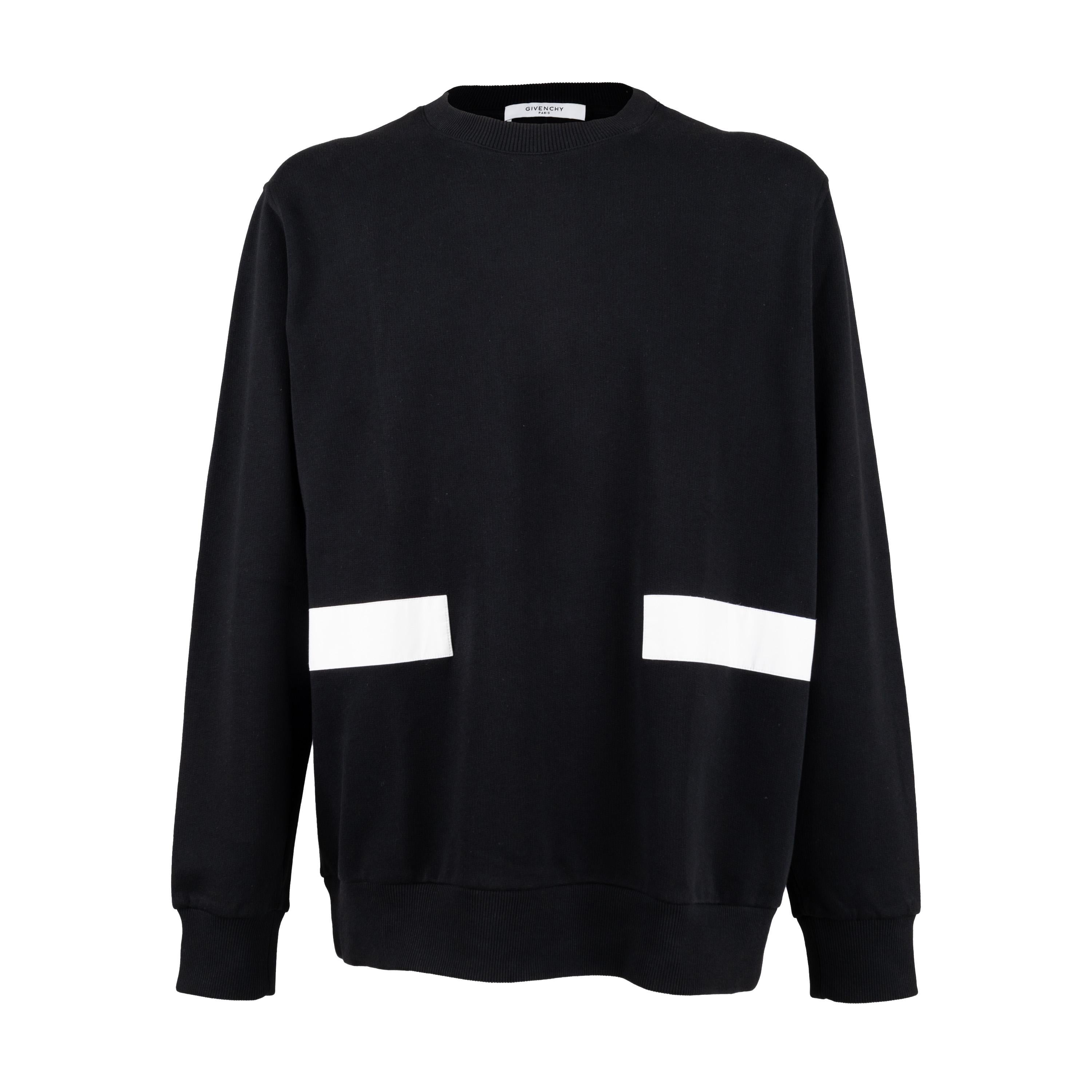Men's Givenchy Oversized Sweatshirt with White Patch  For Sale