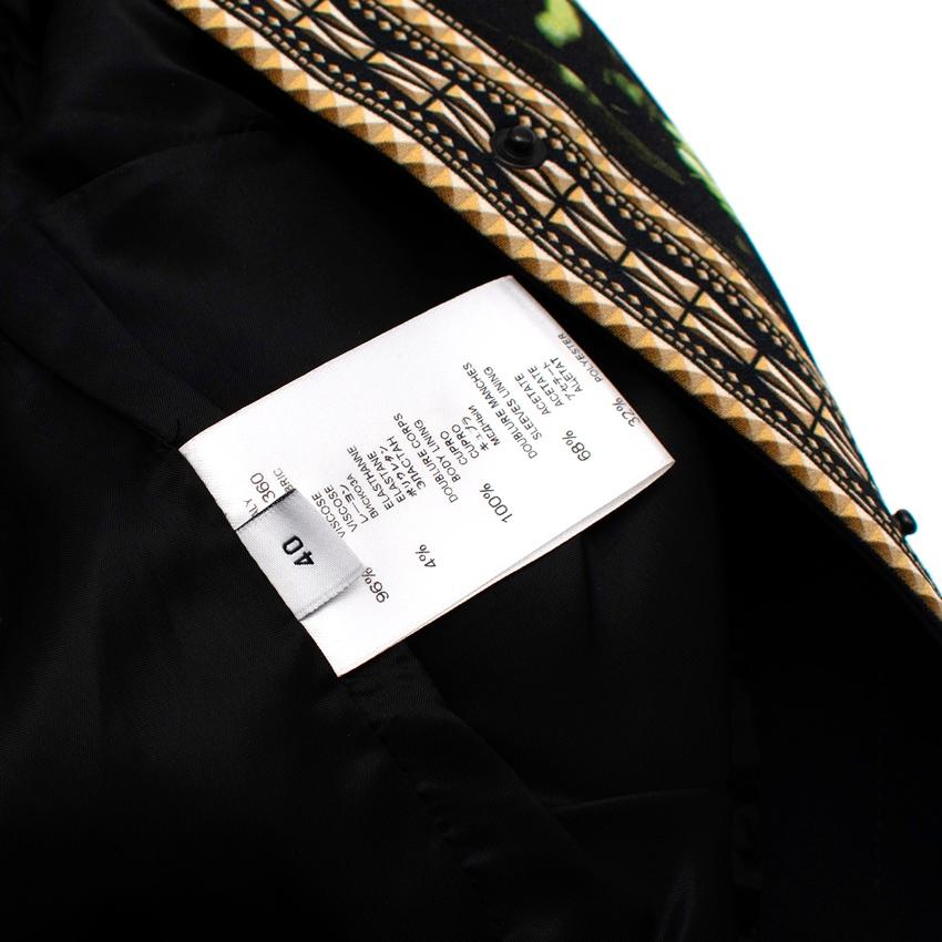 Black Givenchy Palm Print Cropped Jacket For Sale