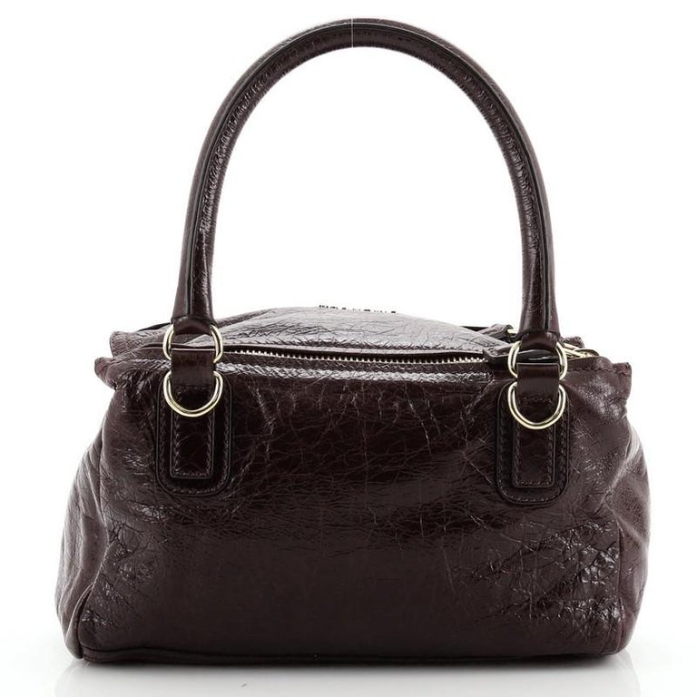 Givenchy Pandora Bag Crinkled Patent Small In Good Condition In New York, NY