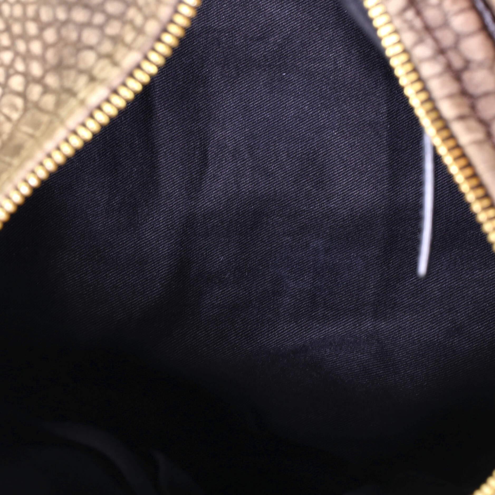 Givenchy Pandora Bag Crocodile Embossed Nubuck Medium In Fair Condition In NY, NY