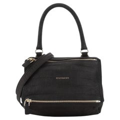 Givenchy Pandora Bag Crocodile Embossed Suede Small