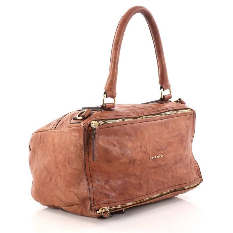 Brown Givenchy Pandora Bag Distressed Leather Medium