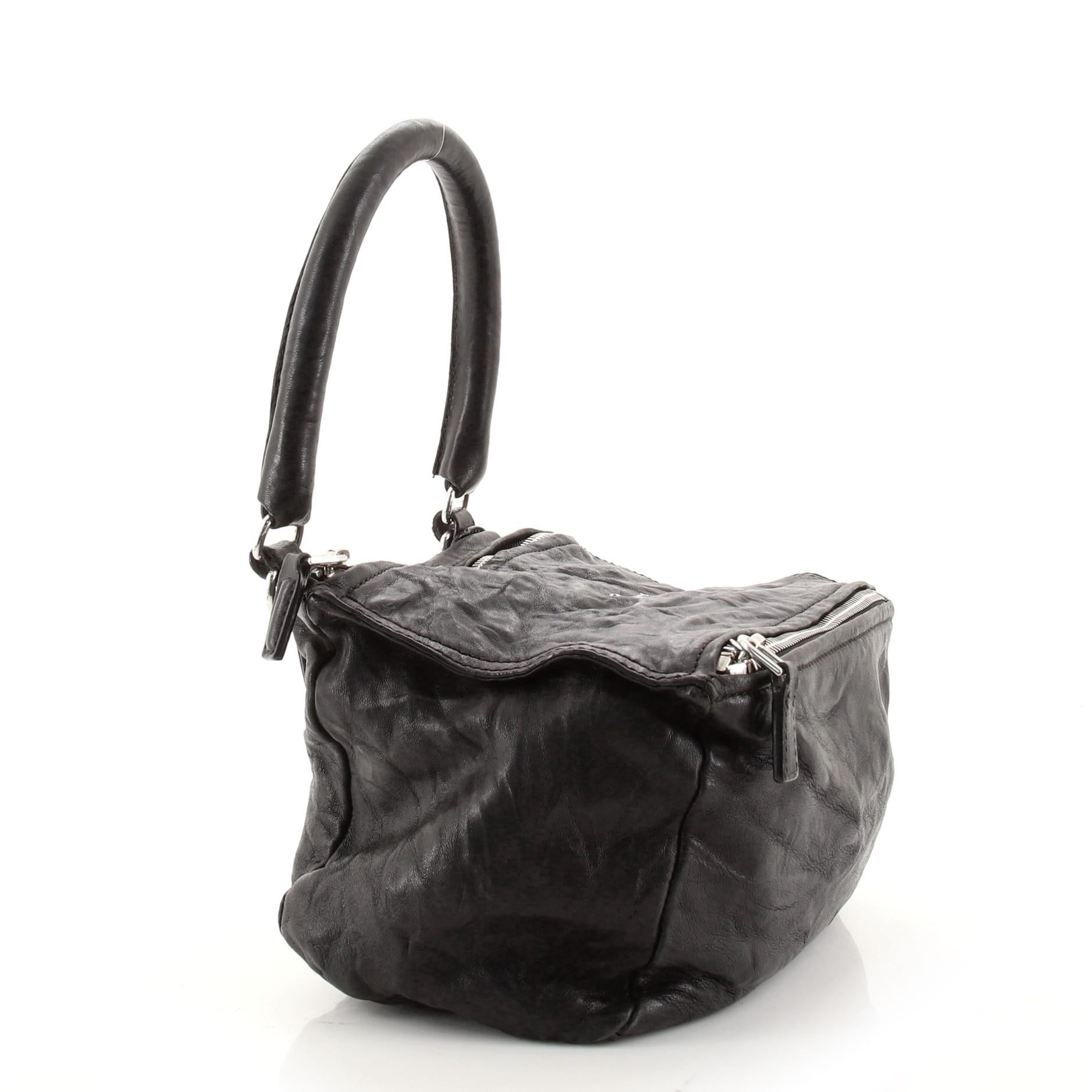 Black Givenchy Pandora Bag Distressed Leather Medium