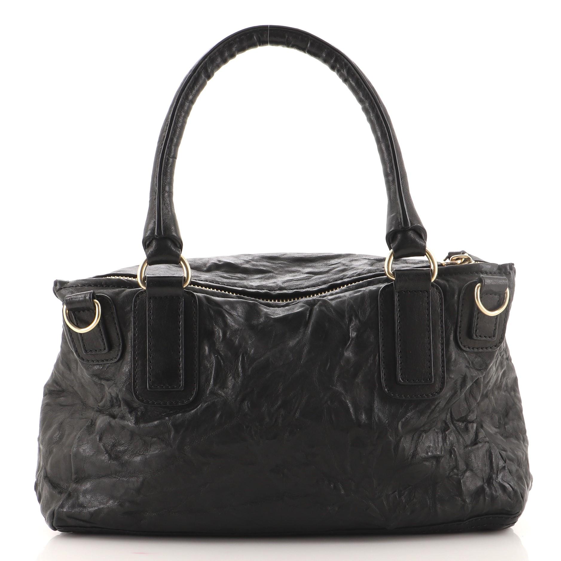 Black Givenchy Pandora Bag Distressed Leather Medium