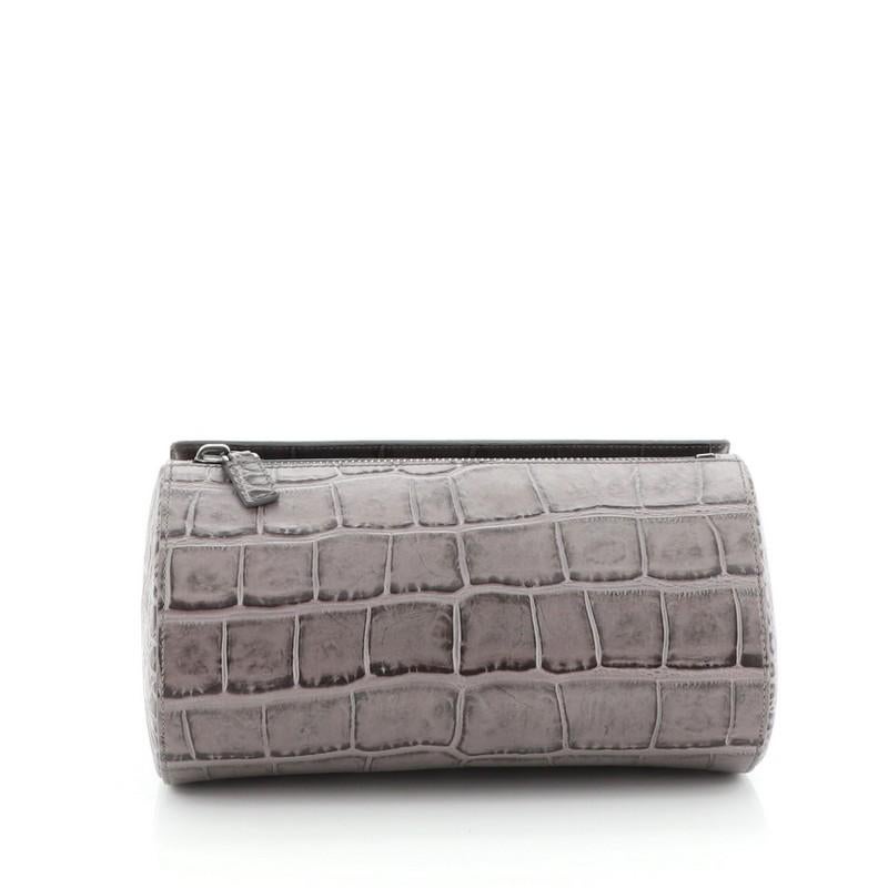 Givenchy Pandora Box Bag Crocodile Embossed Leather Medium In Good Condition In NY, NY