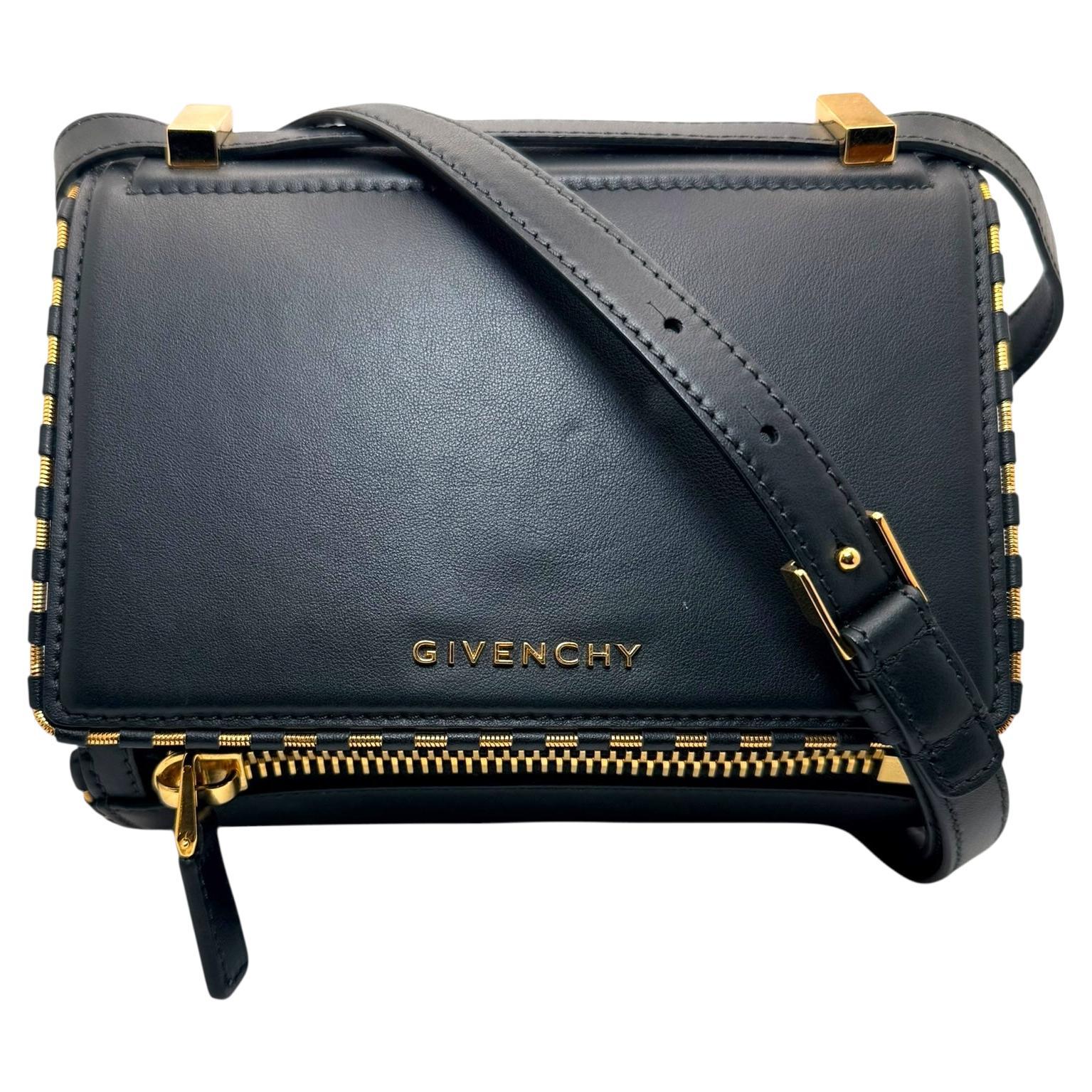 Givenchy Pandora Box Crossbody Bag in Black Calfskin, Riccardo Tisci Era en vente