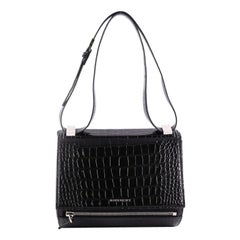 Givenchy Pandora Box Handbag Crocodile Embossed Leather Medium