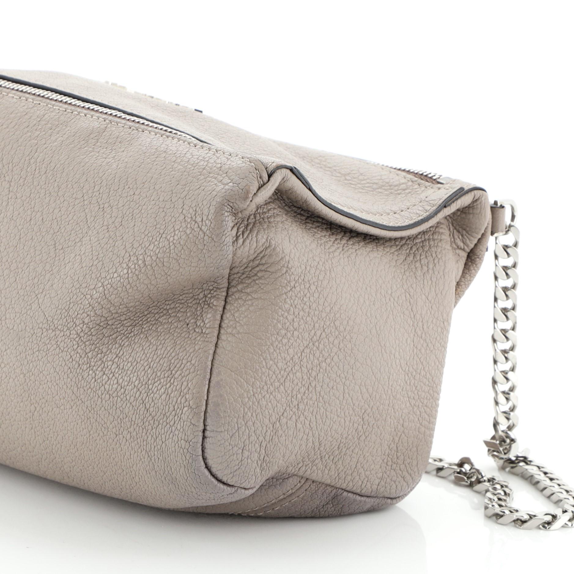 Gray Givenchy Pandora Chain Bag Leather Mini