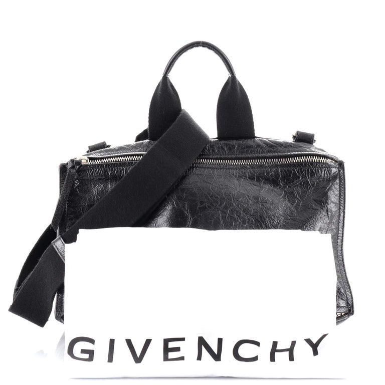 Givenchy Pandora Messenger Bag Crinkled Patent Large For Sale at 1stDibs