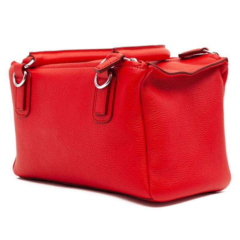 GIVENCHY Pandora Red Grained Leather Bag In New Condition In Paris, FR