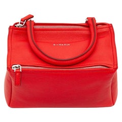 Used GIVENCHY Pandora Red Grained Leather Bag