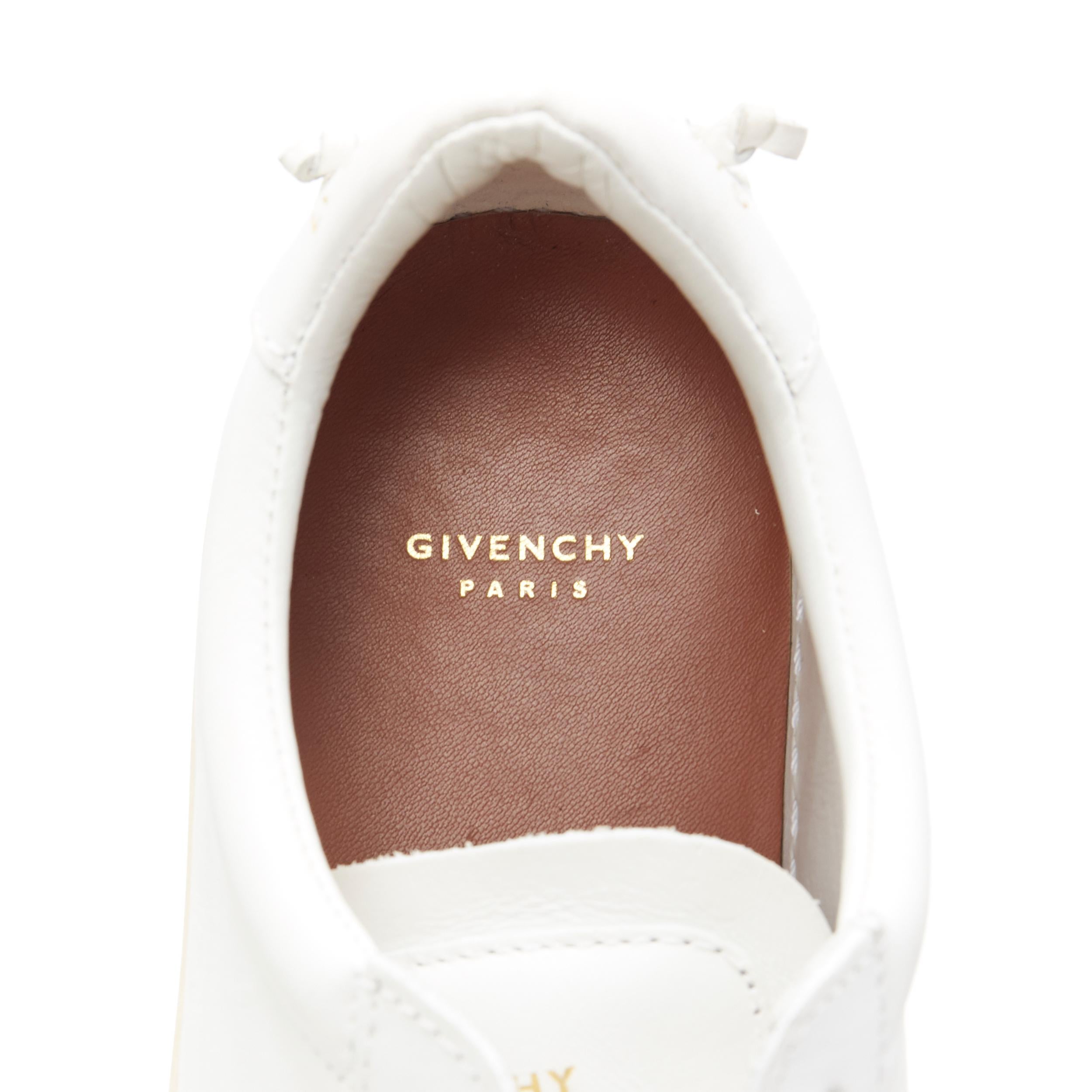 GIVENCHY Paris 17 white leather lace up minimalist low top sneakers EU37.5 3