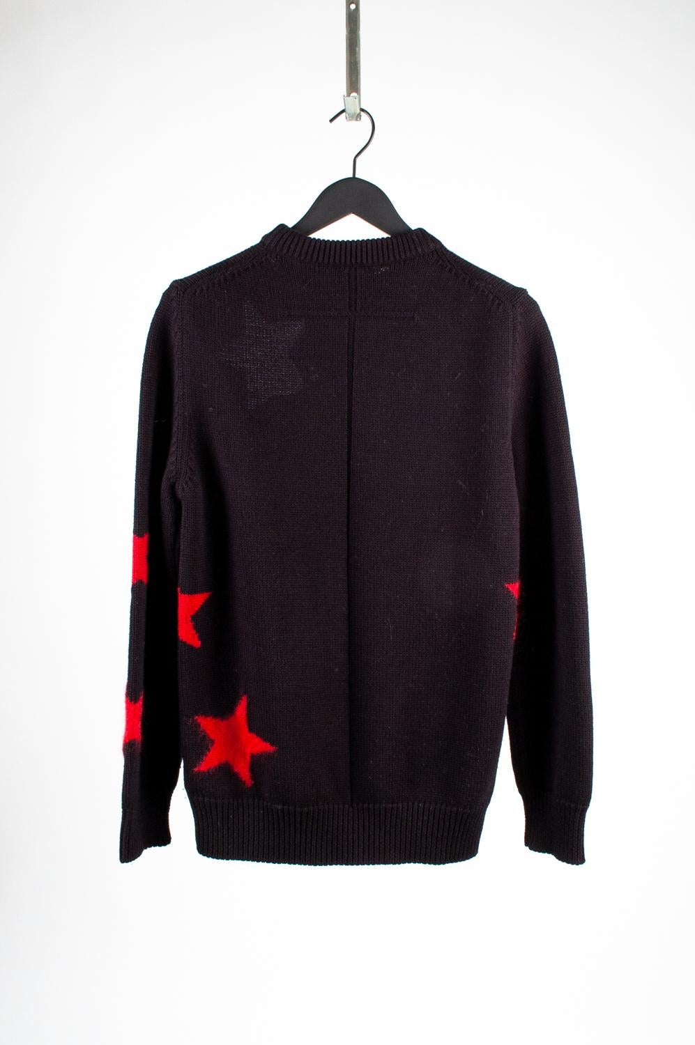 Men's Givenchy Paris Men Sweater AW17 Knit Stars Part Cut-out, Size S/M, S530 For Sale
