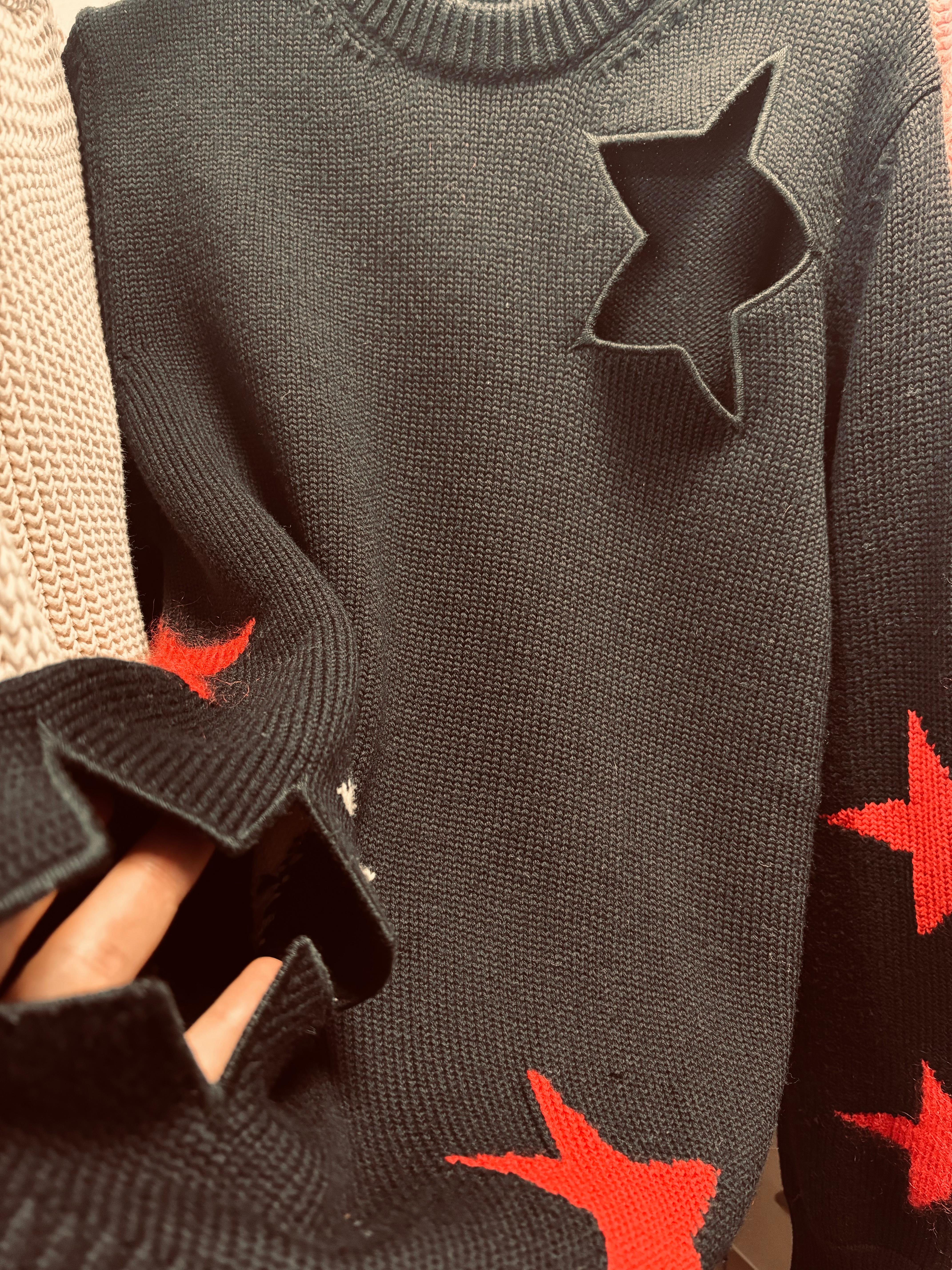 Givenchy Paris Herrenpullover AW17 Knit Stars Teil Cut-out, Größe S/M, S530 im Angebot 3