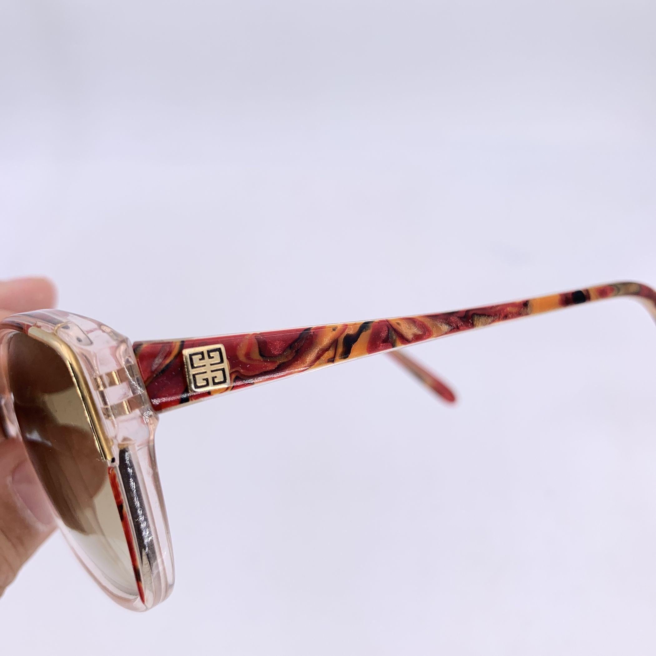 Donna Occhiali da sole Givenchy Paris Vintage Clear Brown G 8911 55/11 in vendita